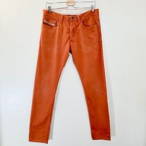 Diesel Mens Pants Tepphar-A Slim Carrot Orange W30